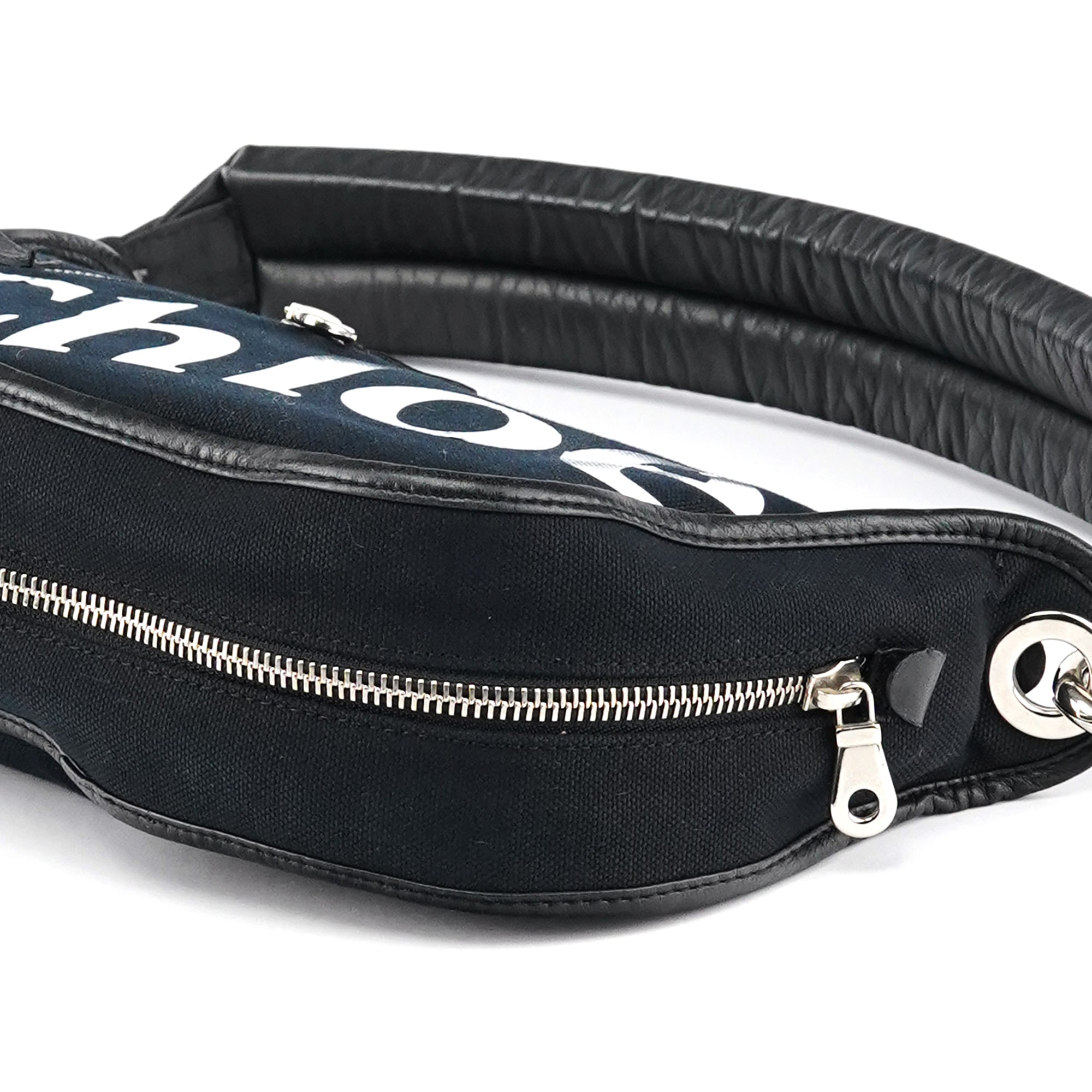 Chloe Black Canvas Logo Shoulder Bag