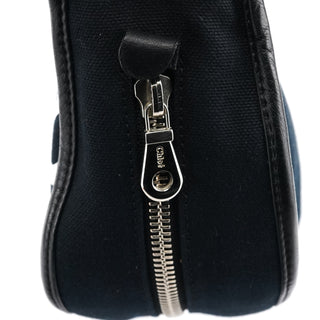 Chloe Black Canvas Logo Shoulder Bag