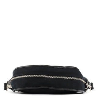 Chloe Black Canvas Logo Shoulder Bag