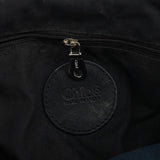 Chloé Tote Bag aus schwarzem Canvas mit silbernem Logo