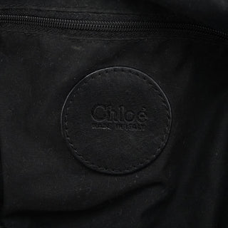 Chloe Black Canvas Silver Logo Tote Bag