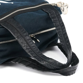 Chloe Black Canvas Silver Logo Tote Bag