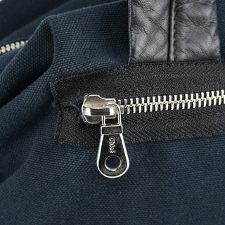 Chloe Black Canvas Silver Logo Tote Bag