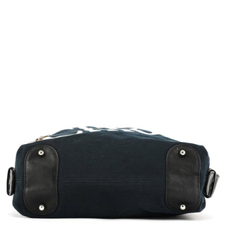 Chloe Black Canvas Silver Logo Tote Bag