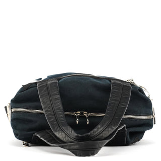 Chloe Black Canvas Silver Logo Tote Bag