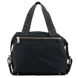 Chloe Black Canvas Silver Logo Tote Bag