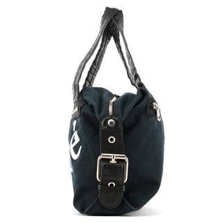 Chloe Black Canvas Silver Logo Tote Bag