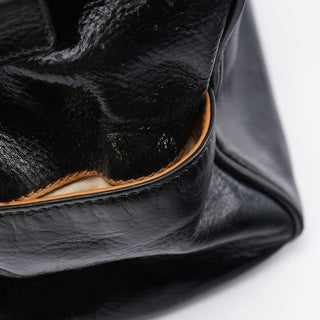 Chloé Black Gloss Leather Knot Tote Bag