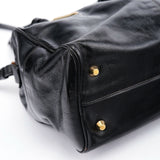 Chloé Sac cabas Knot en cuir noir brillant