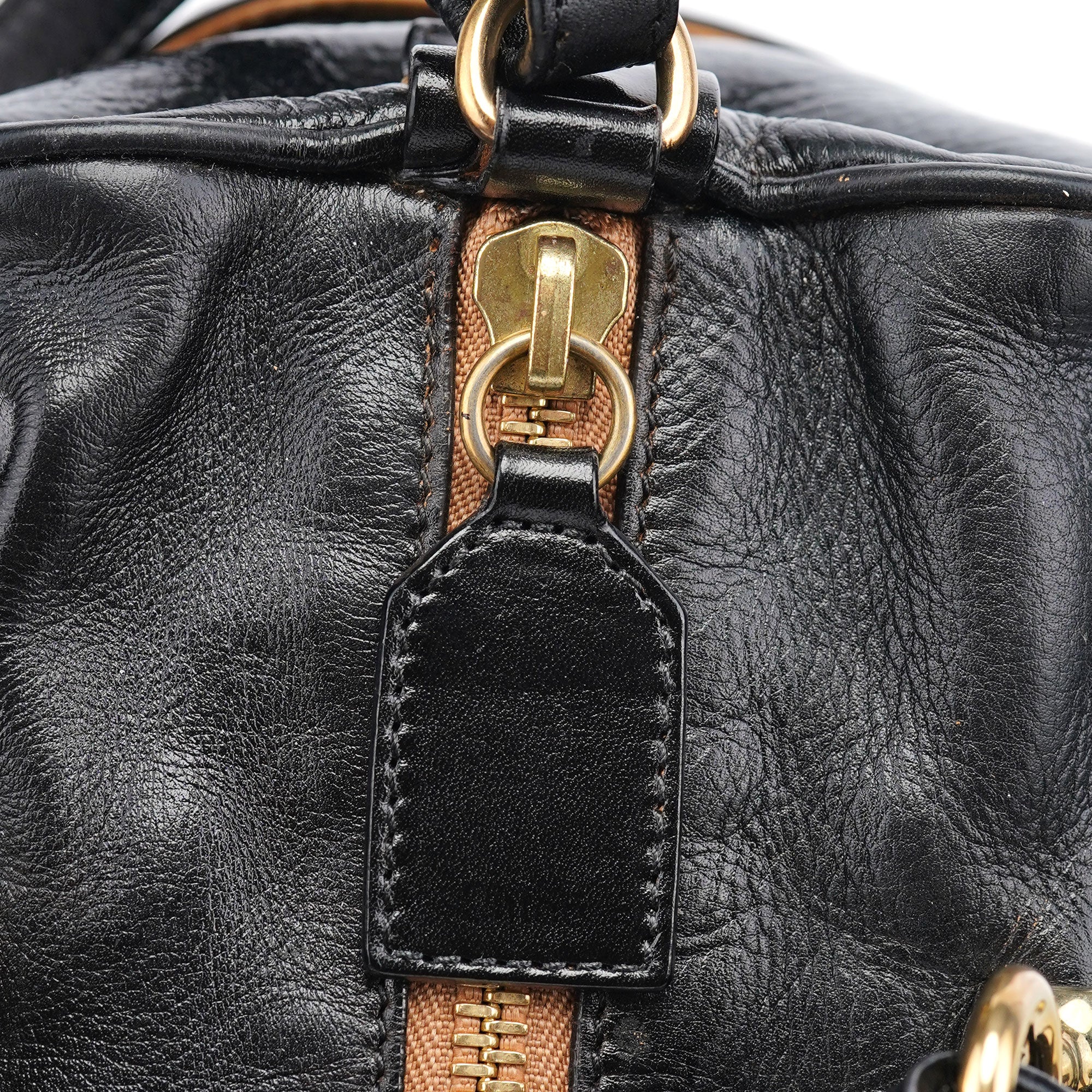 Chloé Black Gloss Leather Knot Tote Bag