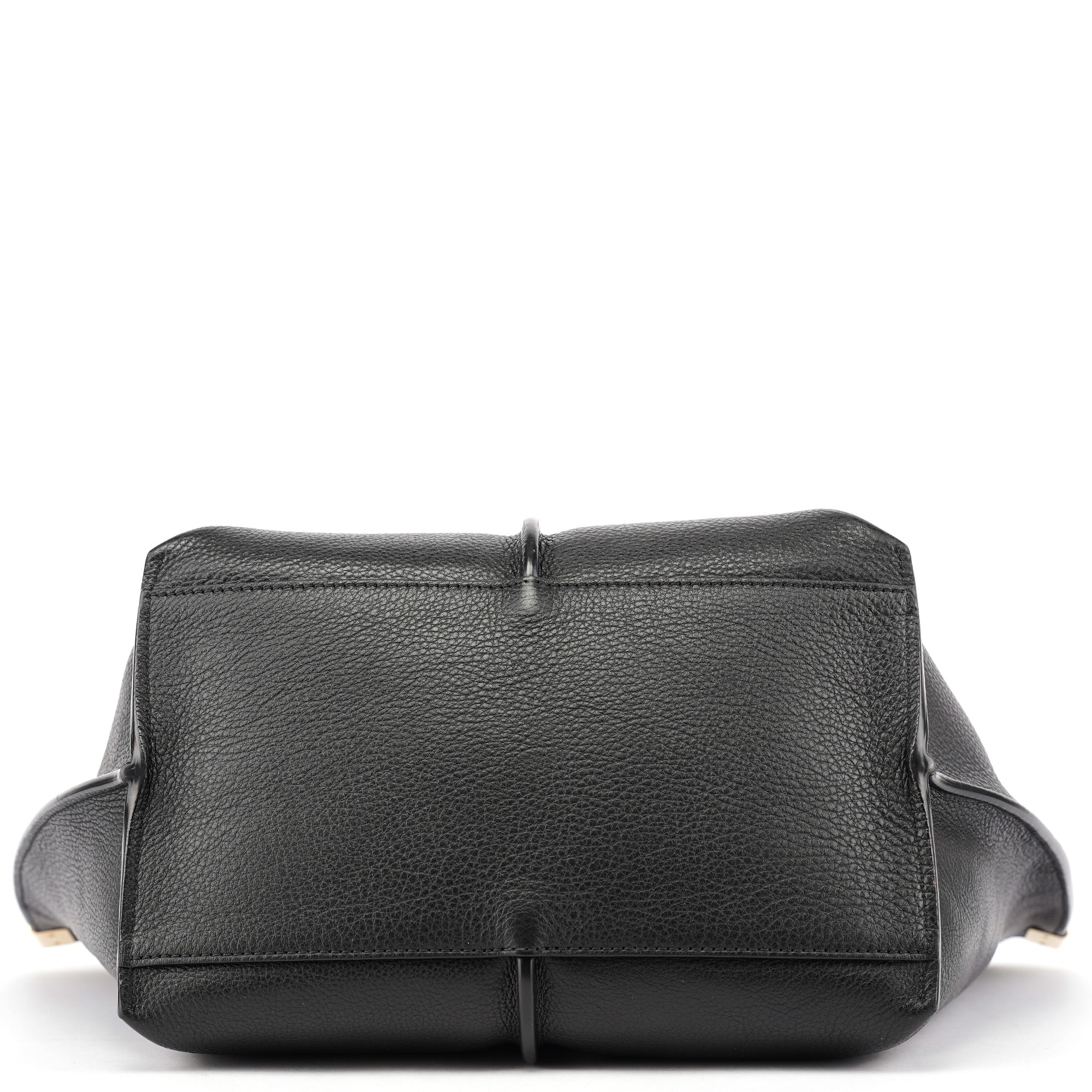 Chloé Black Gold Leather Tote Bag