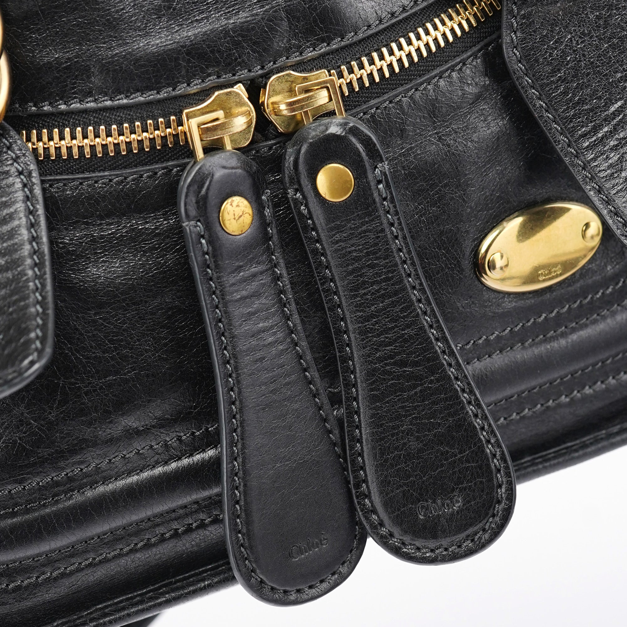 Chloé Black Lambskin Bay 2-Way Bag