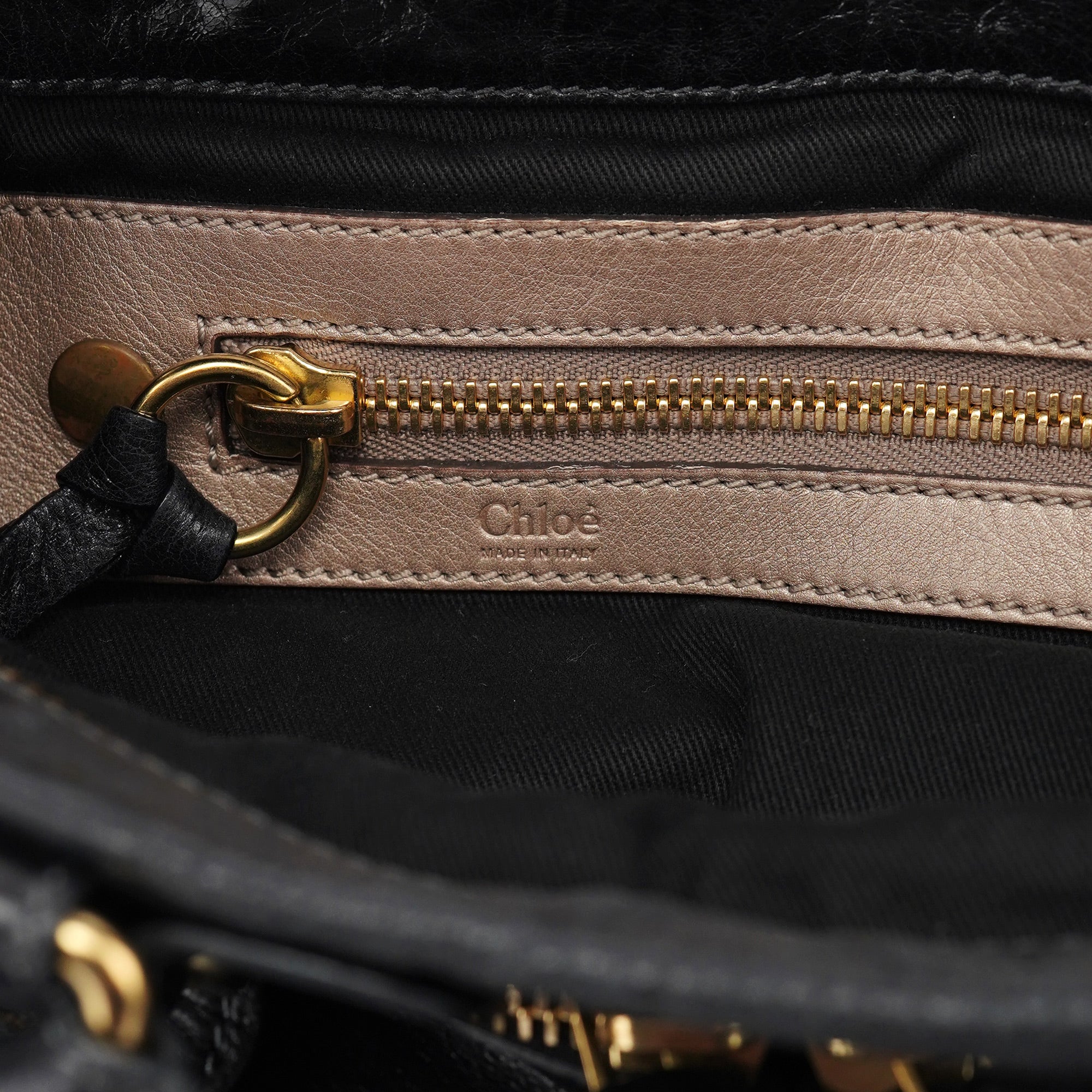 Chloé Black Lambskin Bay 2-Way Bag