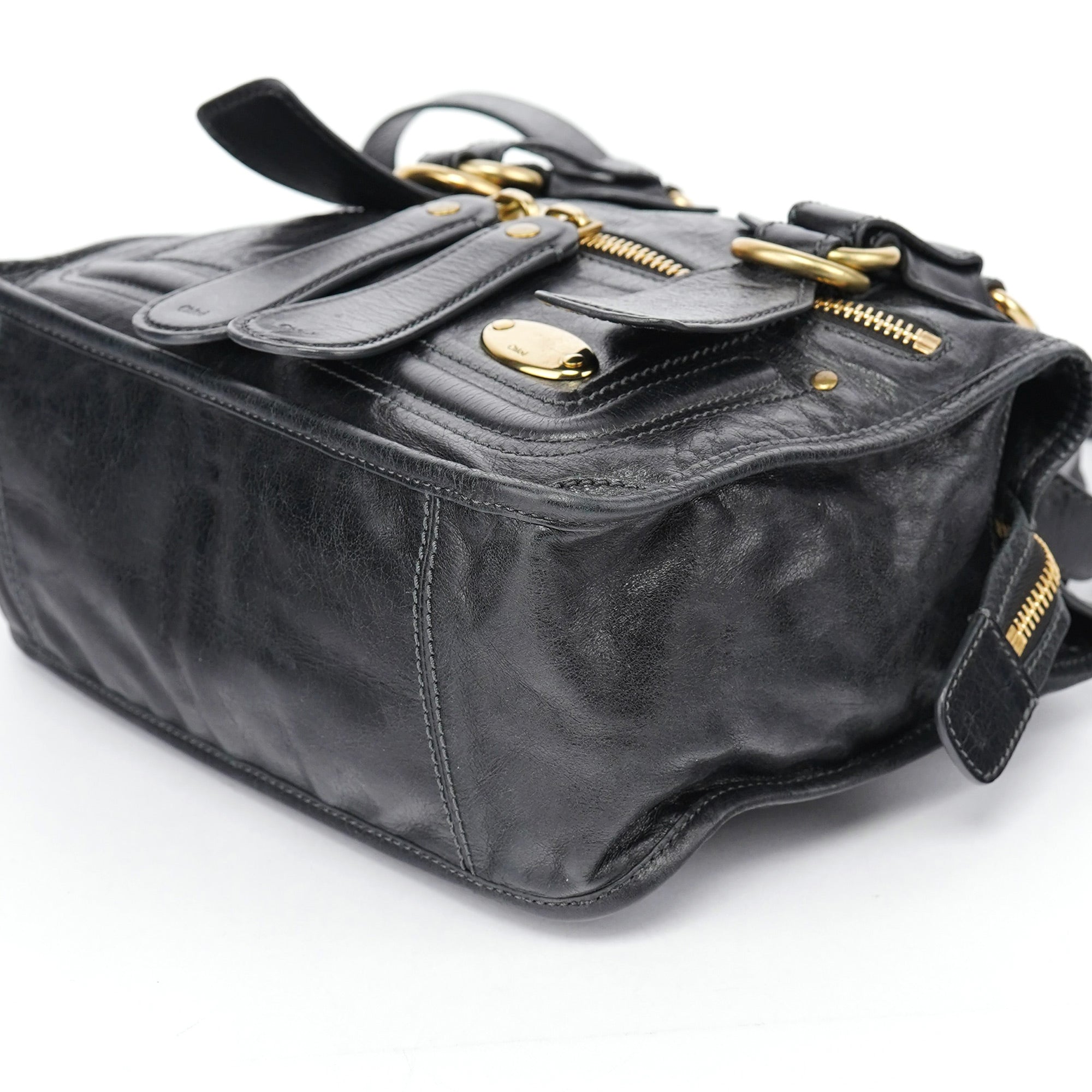 Chloé Black Lambskin Bay 2-Way Bag
