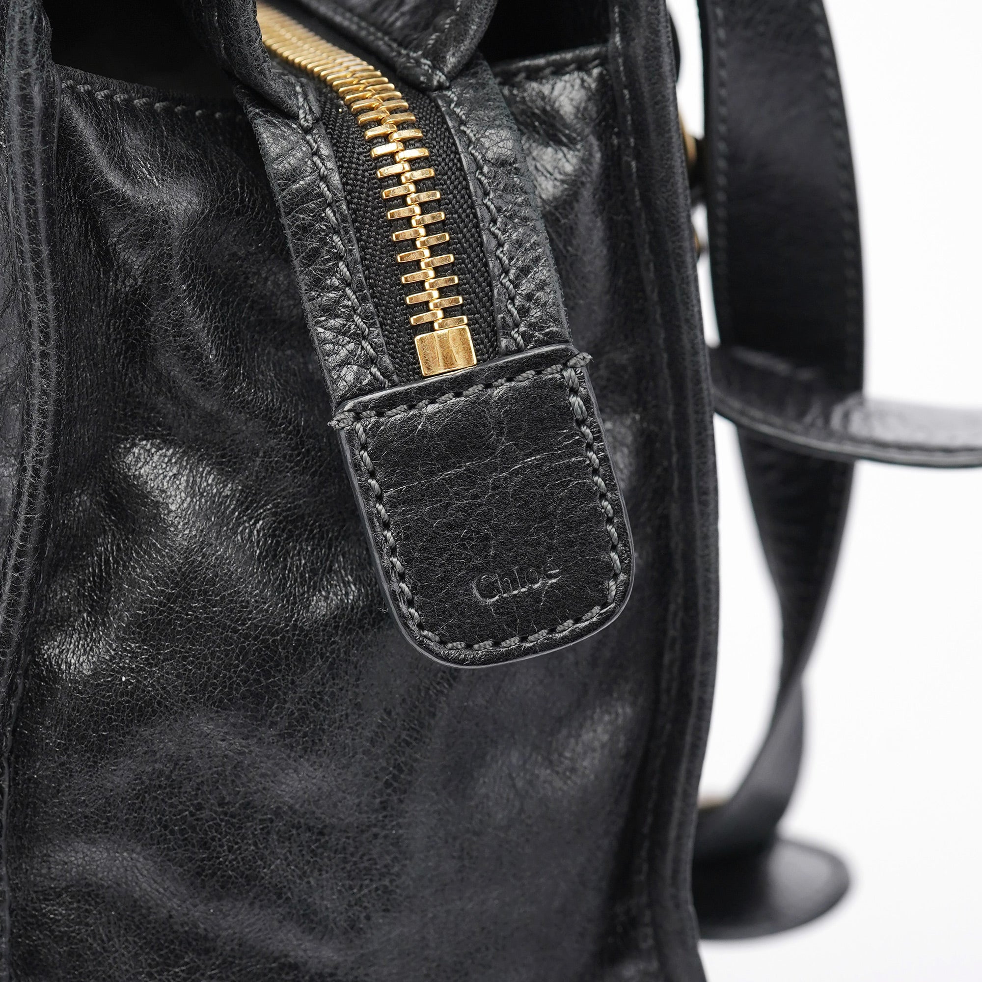 Chloé Black Lambskin Bay 2-Way Bag