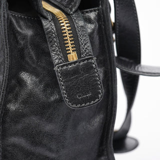 Chloé Black Lambskin Bay 2-Way Bag