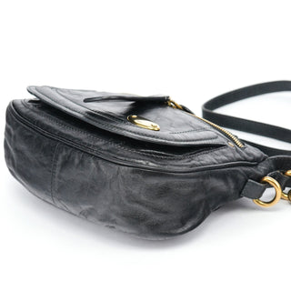 Chloé Black Lambskin Bay Crossbody Bag
