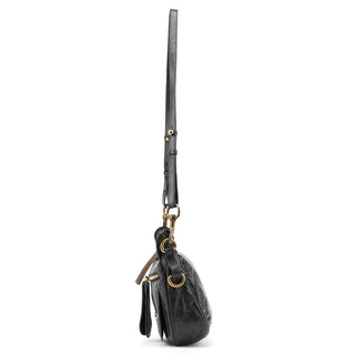 Chloé Black Lambskin Bay Crossbody Bag