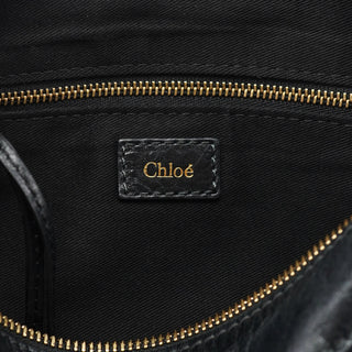 Chloé Black Lambskin Bay Crossbody Bag