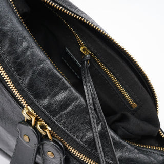 Chloé Black Lambskin Bay Crossbody Bag