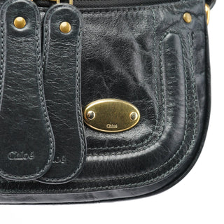 Chloé Black Lambskin Bay Crossbody Bag