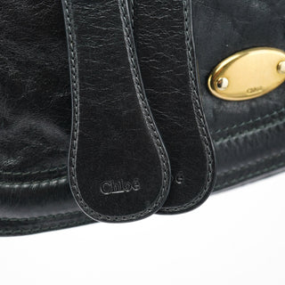 Chloé Black Lambskin Bay Crossbody Bag