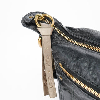Chloé Black Lambskin Bay Crossbody Bag