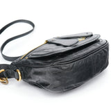 Chloé Black Lambskin Bay Crossbody Bag