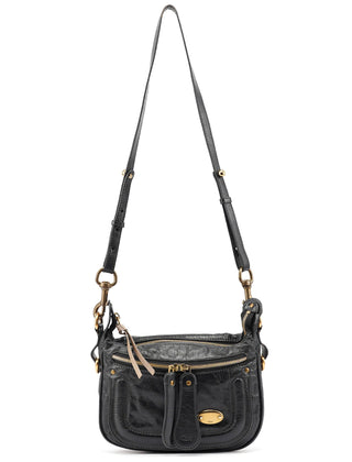 Chloé Black Lambskin Bay Crossbody Bag