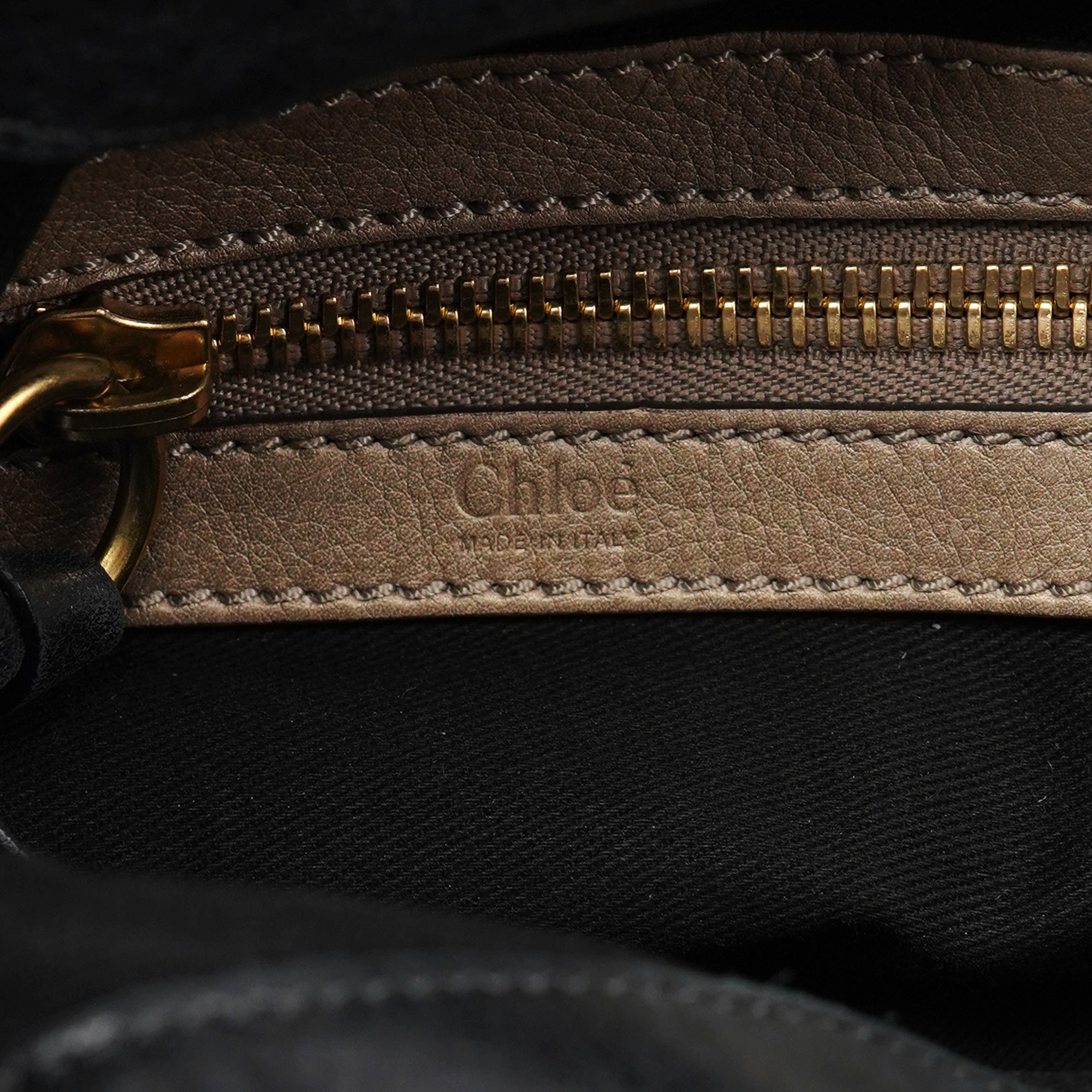 Chloé Black Lambskin Bay Shoulder Bag