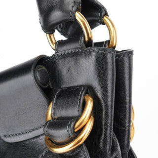 Chloé Black Lambskin Bay Shoulder Bag