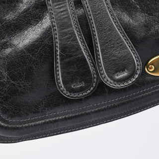 Chloé Black Lambskin Bay Shoulder Bag
