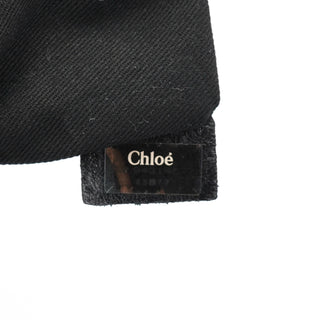 Chloé Black Lambskin Bay Shoulder Bag