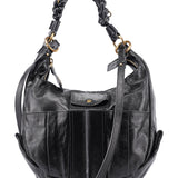 Chloé Black Lambskin Knot Handle Hobo Shoulder Bag