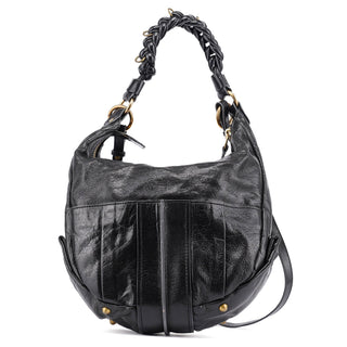 Chloé Black Lambskin Knot Handle Hobo Shoulder Bag