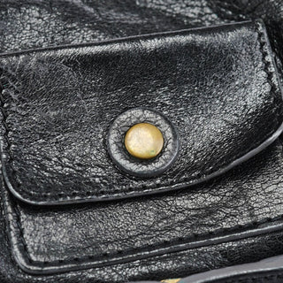 Chloé Black Lambskin Knot Handle Hobo Shoulder Bag