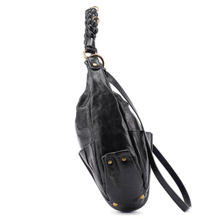 Chloé Black Lambskin Knot Handle Hobo Shoulder Bag