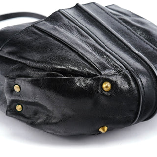 Chloé Black Lambskin Knot Handle Hobo Shoulder Bag