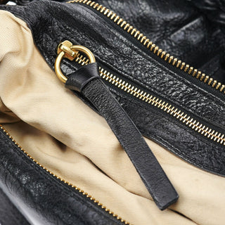 Chloé Black Lambskin Knot Handle Hobo Shoulder Bag