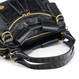 Chloe Black Lambskin Leather Bay Tote Bag