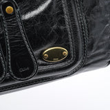 Chloe Black Lambskin Leather Bay Tote Bag
