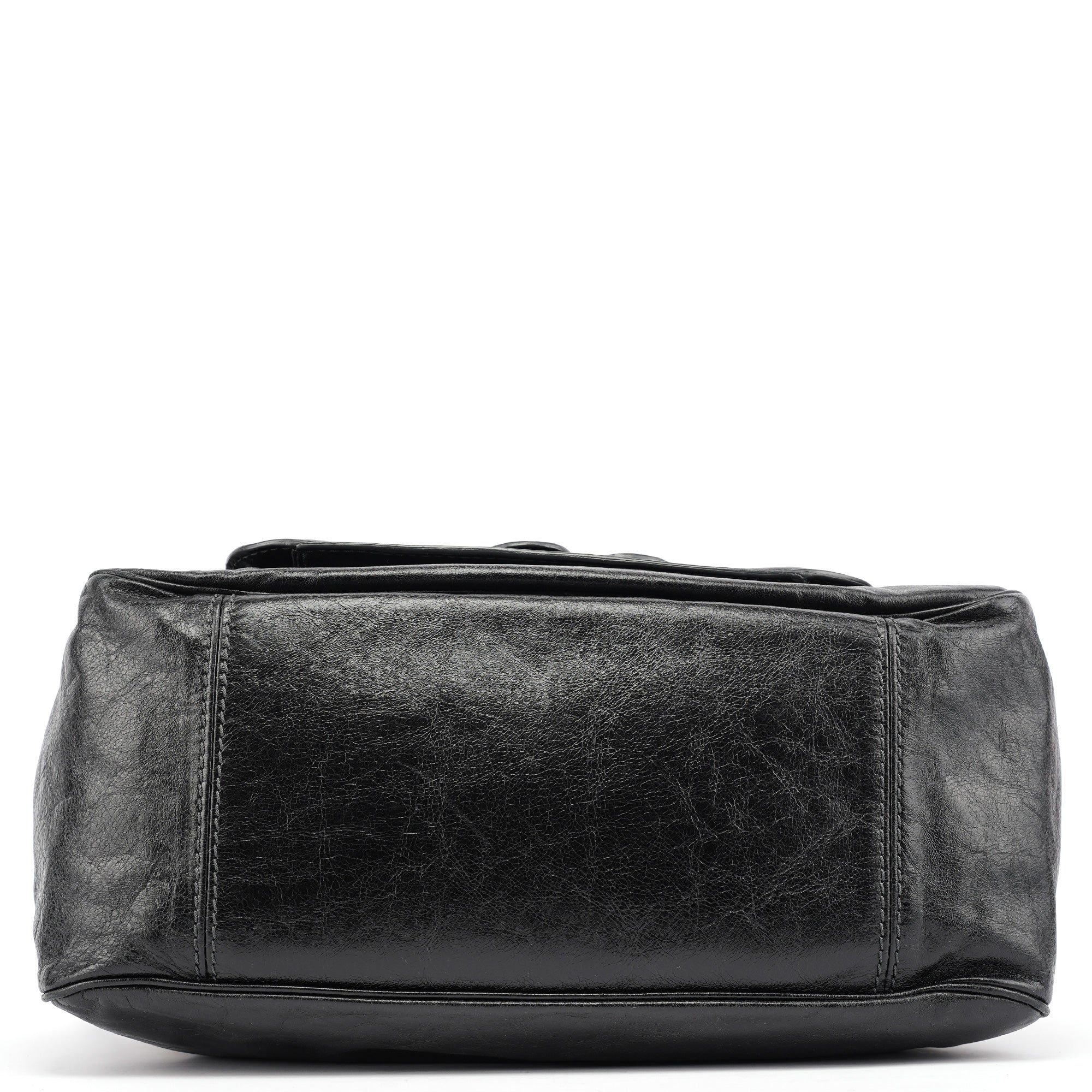 Chloe Black Lambskin Leather Bay Tote Bag