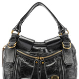 Chloe Black Lambskin Leather Bay Tote Bag