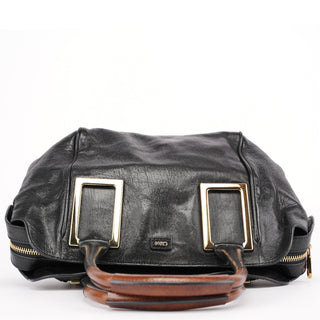 Chloé Black Lambskin Leather Tote Bag