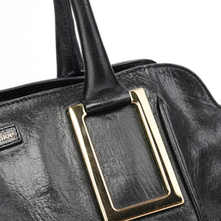 Chloé Black Lambskin Leather Tote Bag