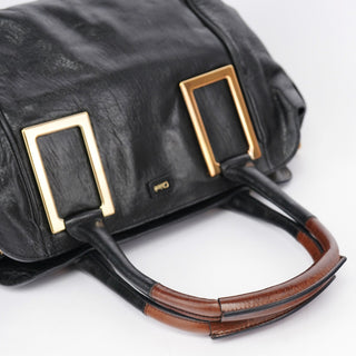 Chloé Black Lambskin Leather Tote Bag