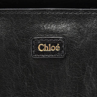Chloé Black Lambskin Leather Tote Bag