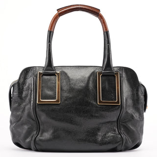 Chloé Black Lambskin Leather Tote Bag
