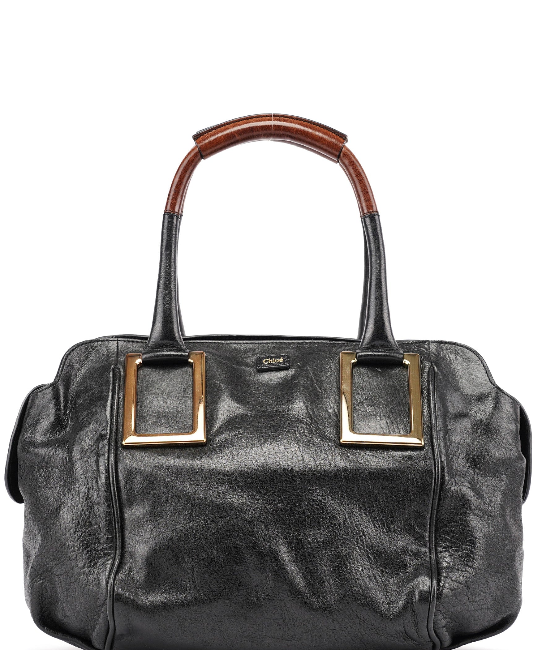 Chloé Black Lambskin Leather Tote Bag