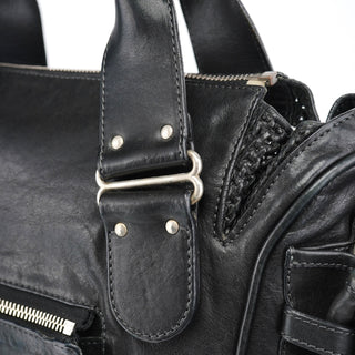 Chloé Black Lambskin Leather Tote Bag